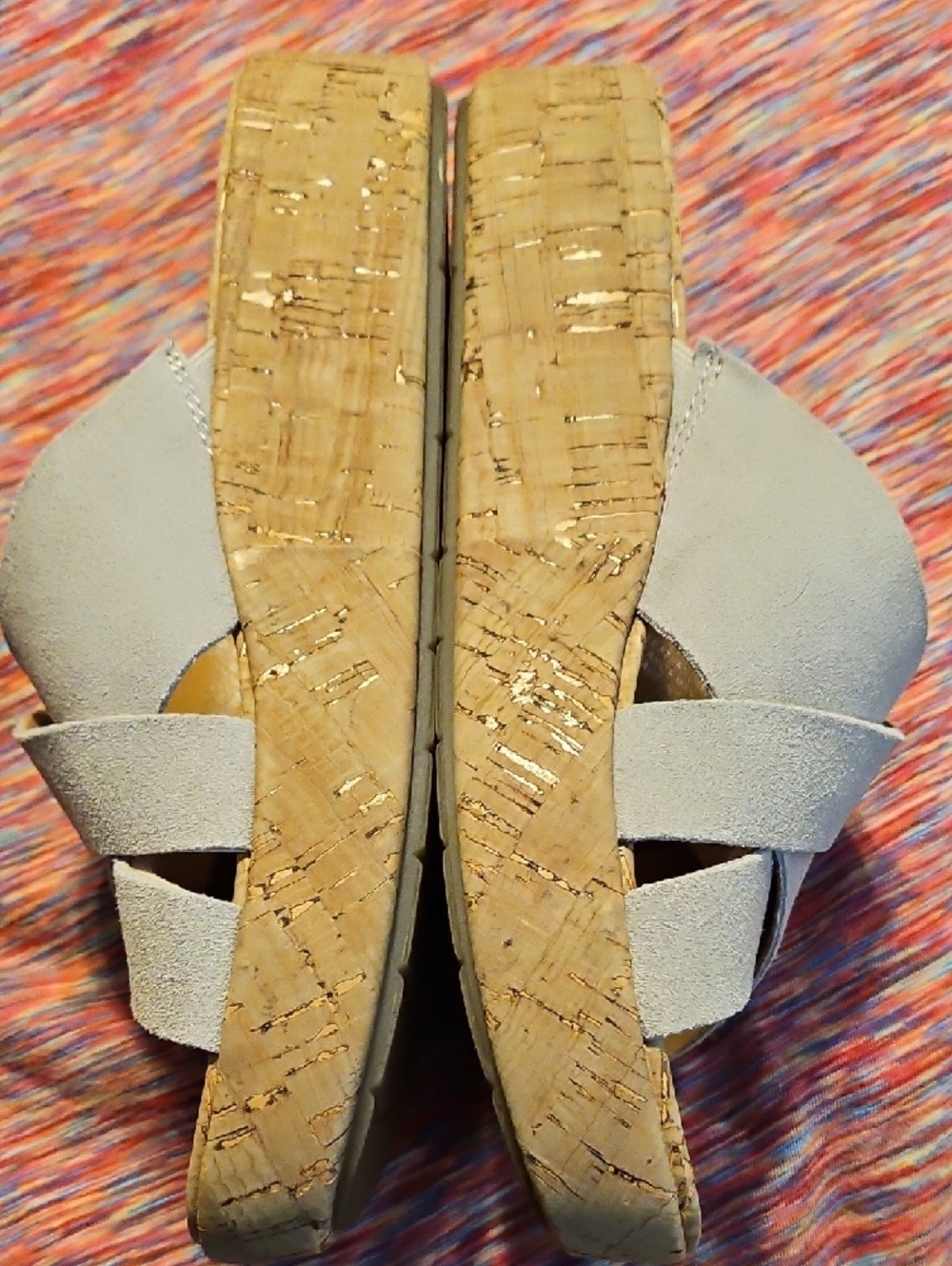 Earth Light Gray SCOUT Style Crisscross Cork Slide Mules - Picture 10 of 15